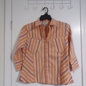 orange stripe blouse